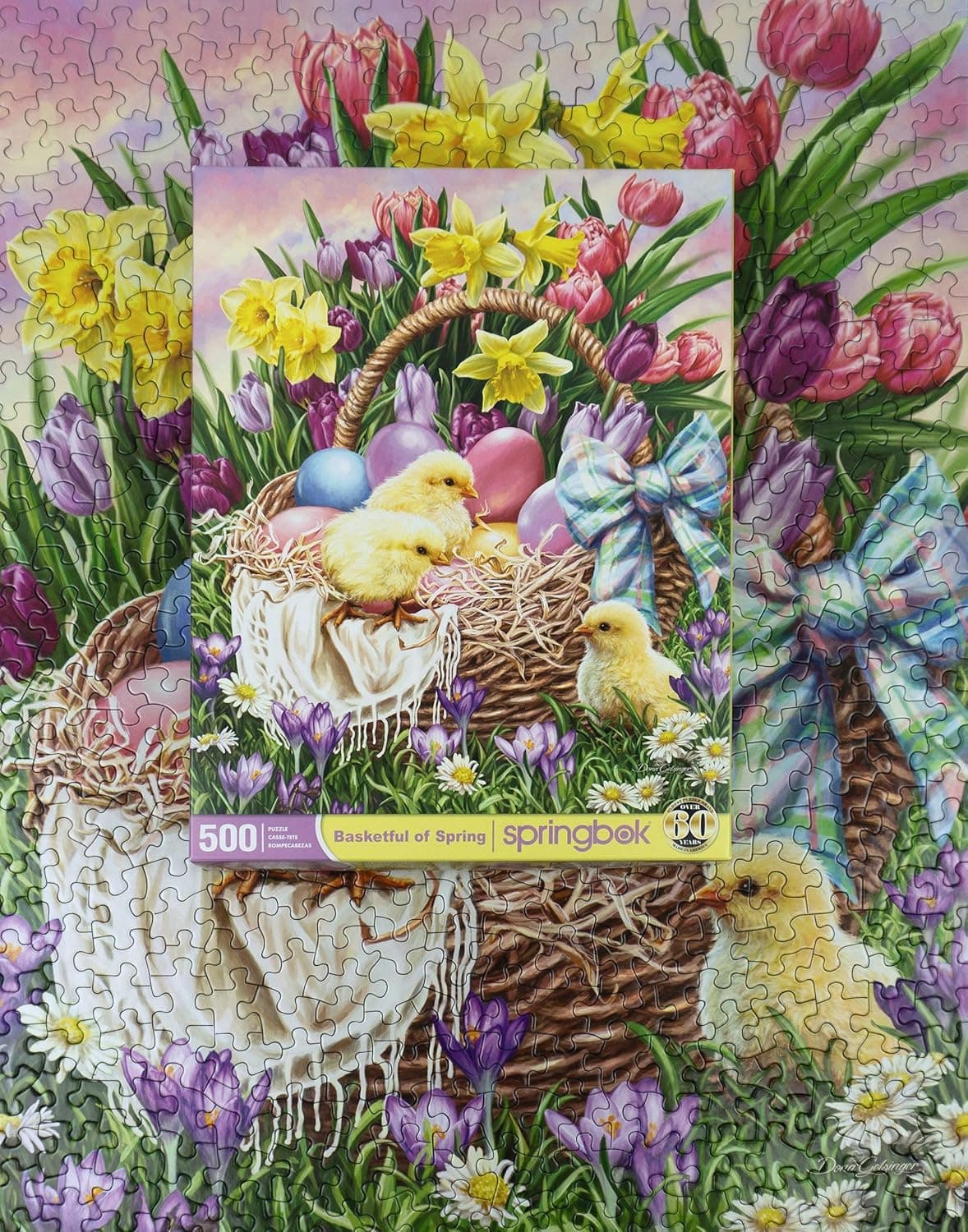 Springbok Basket Full of Spring 500 Piece Jigsaw Puzzle thumbnail 3