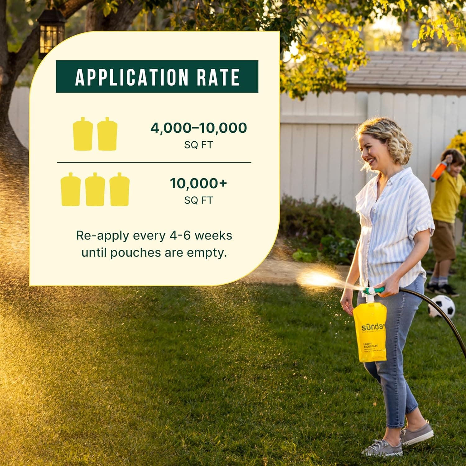 Sunday Lawn Kickstart Fertilizer, 42.3oz, 2 Pack - Fertilizer for Grass Improvement - Includes Universal Sprayer Attachment - Covers Up to 10,000 Sq Ft - Easy Application in 15 Minutes or Less : Patio, Lawn &amp; Garden thumbnail 5