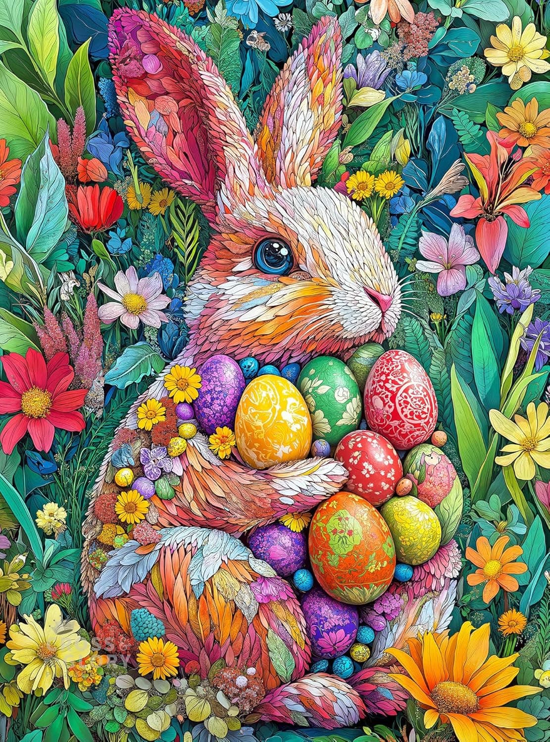Cross & Glory - The Easter Garden Bunny 1000 Piece Jigsaw Puzzle — Easter Gifts gift idea