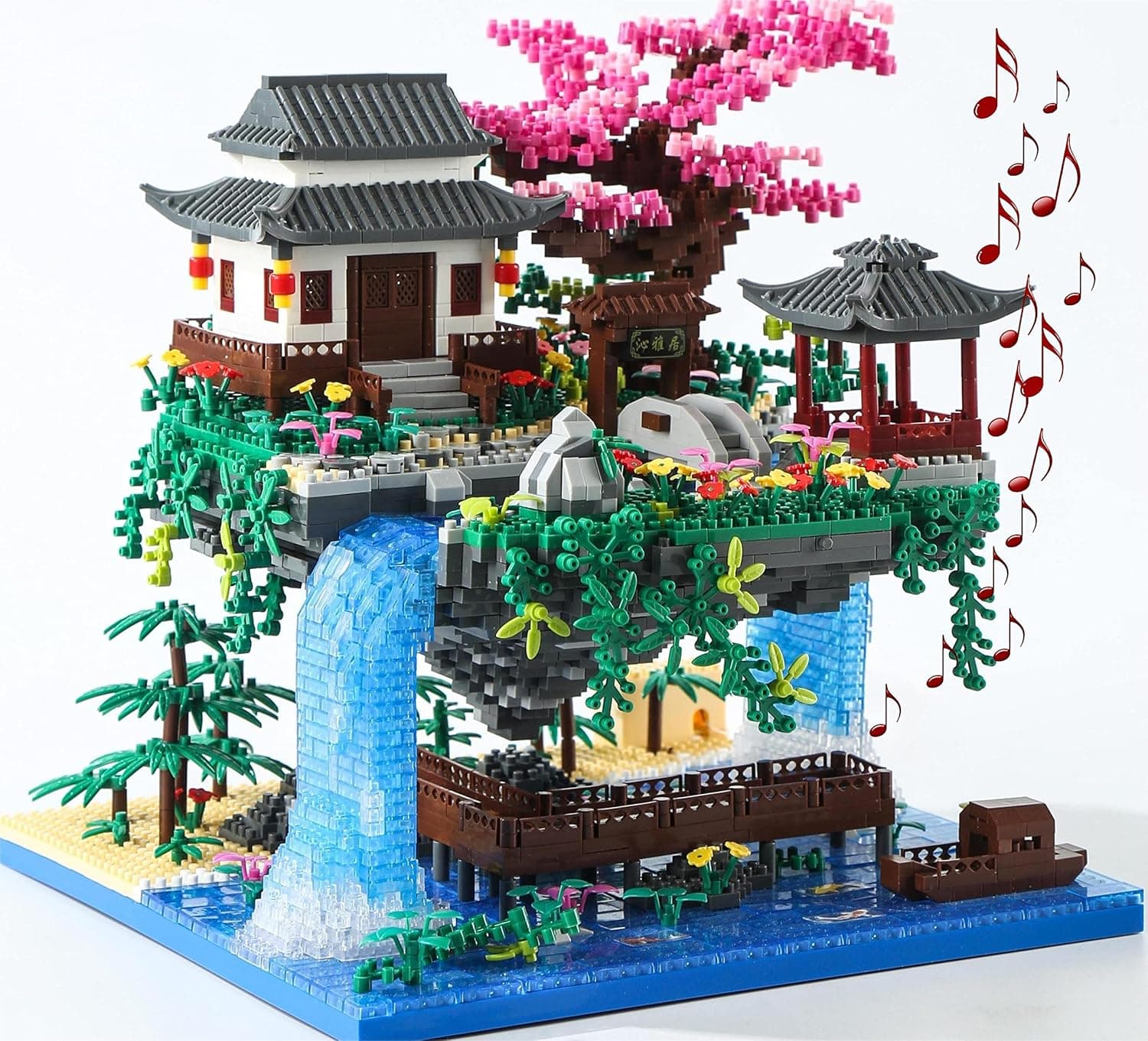 Yushinv Cherry Blossom Tree Building Set with Gift Box, Original Music Cherry Blossom Tree House(Type :Symphony), Japanese Sakura Tree House Lights Building Kit3320 Pcs, Cherry Bonsai Building Set. : Toys &amp; Games — Easter Gifts gift idea