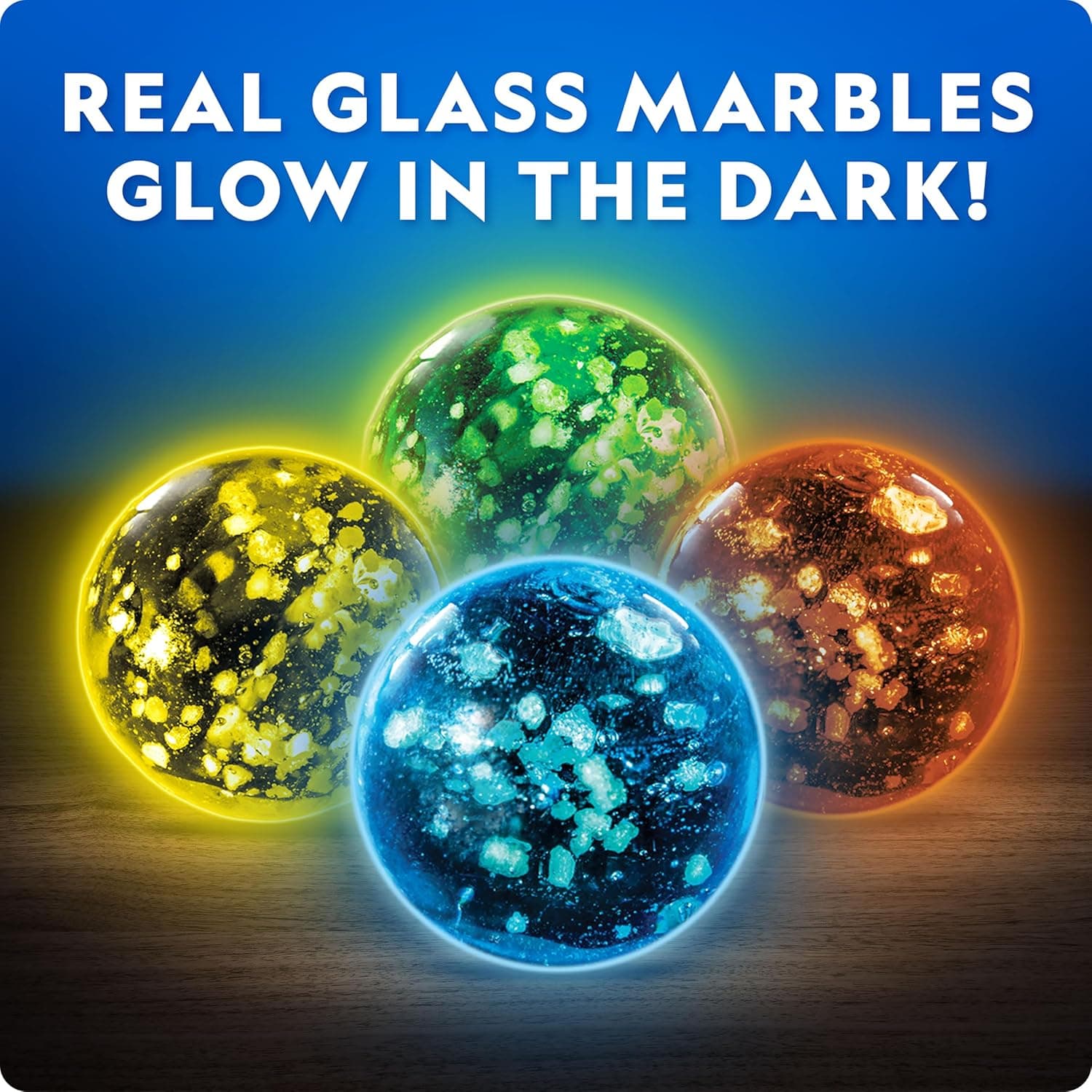 NATIONAL GEOGRAPHIC Glowing Marble Run – Construction Set with 15 Glow in The Dark Glass Marbles &amp; Storage Bag, STEM Gifts for Boys and Girls, Building Project Toy (Amazon Exclusive) : Toys &amp; Games thumbnail 4