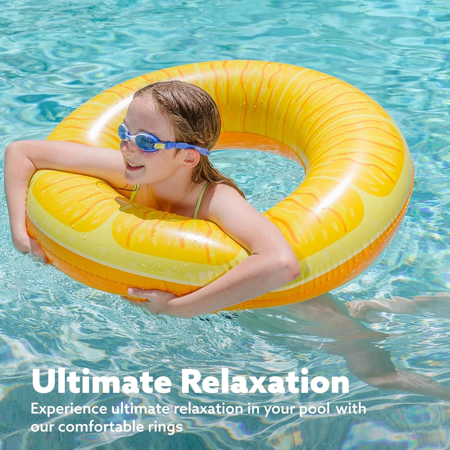 Sloosh 4 Pack Inflatable Pool Floats Fruit Tube Rings, Fruit Swim Tubes, Pool Floaties Toys, Beach Swimming Party Toys for Kids and Adults (Fruit) : Toys &amp; Games thumbnail 4