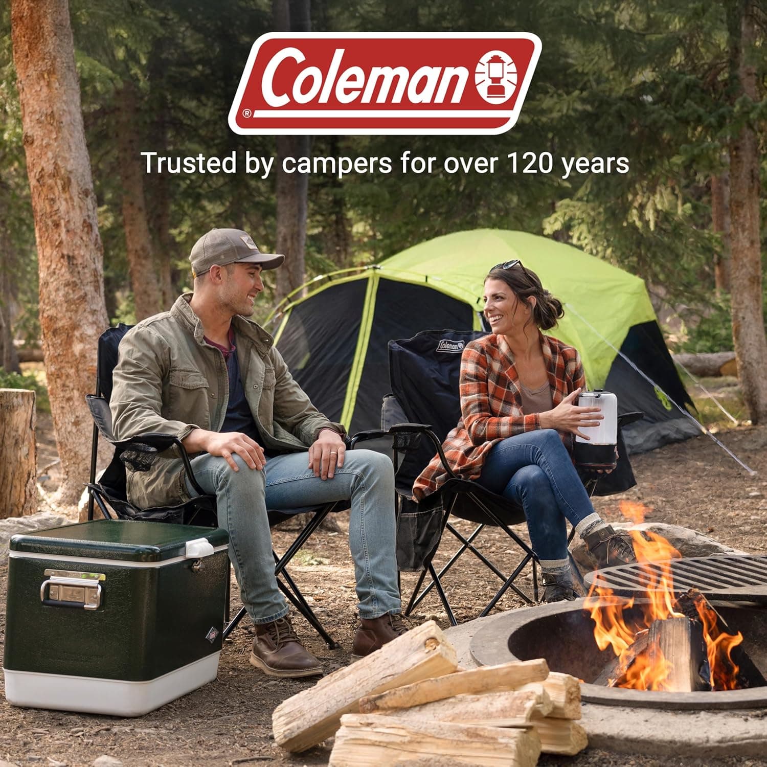 Coleman Portable Camping Chair with 4-Can Cooler thumbnail 2