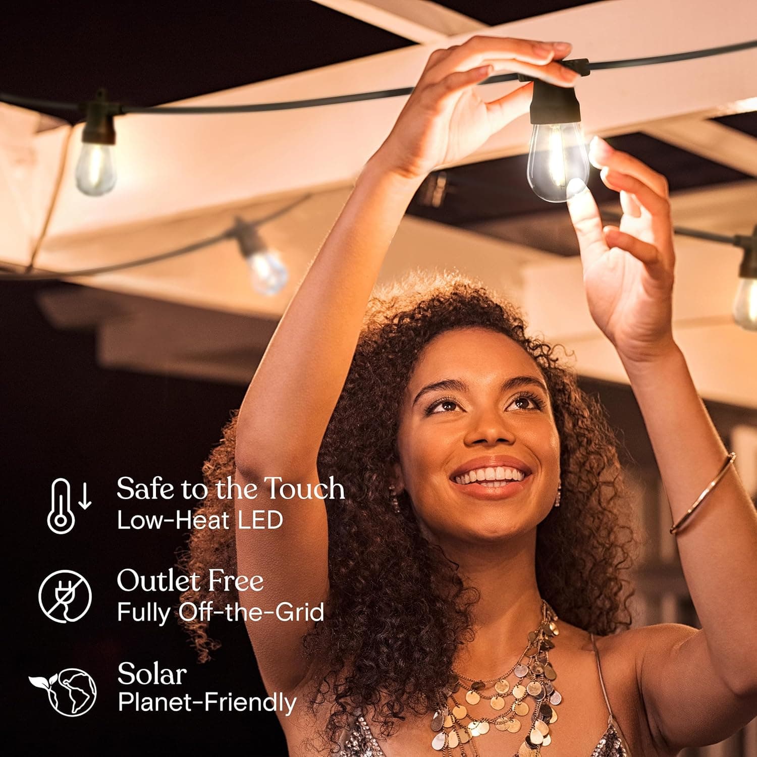 Brightech Ambience Pro Solar Powered Outdoor String Lights thumbnail 5