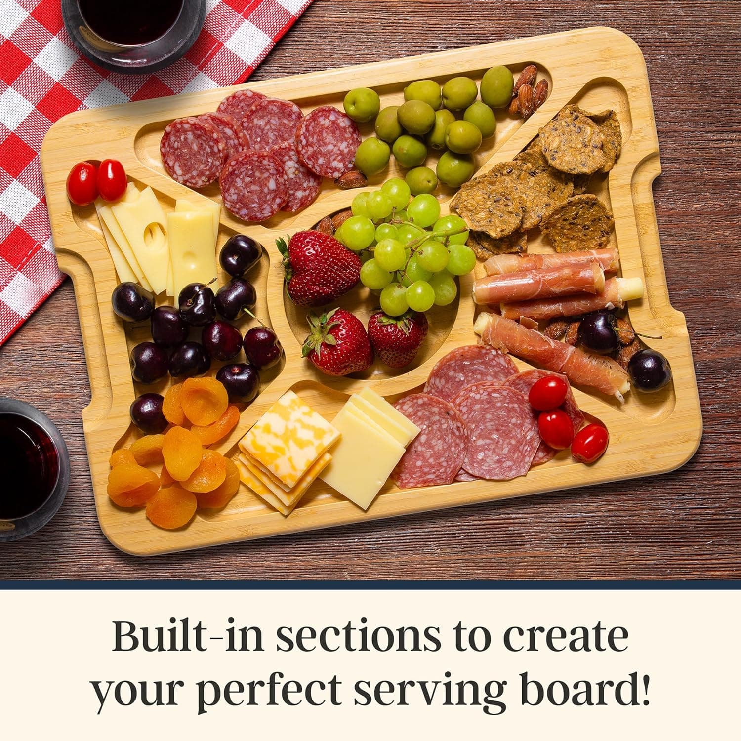 Totally Bamboo Flip, Serve & Store Charcuterie Board with Lid thumbnail 4