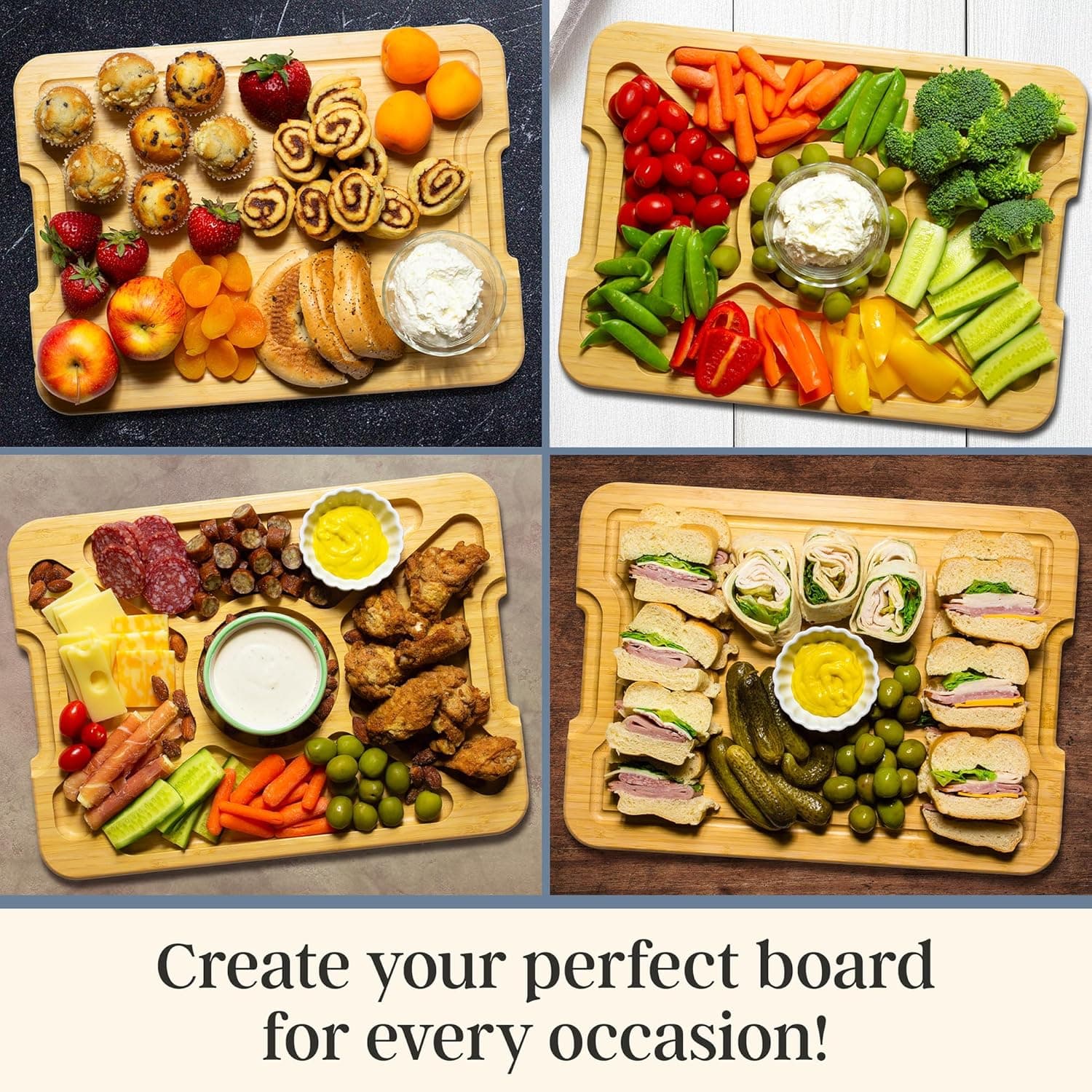 Totally Bamboo Flip, Serve & Store Charcuterie Board with Lid thumbnail 3