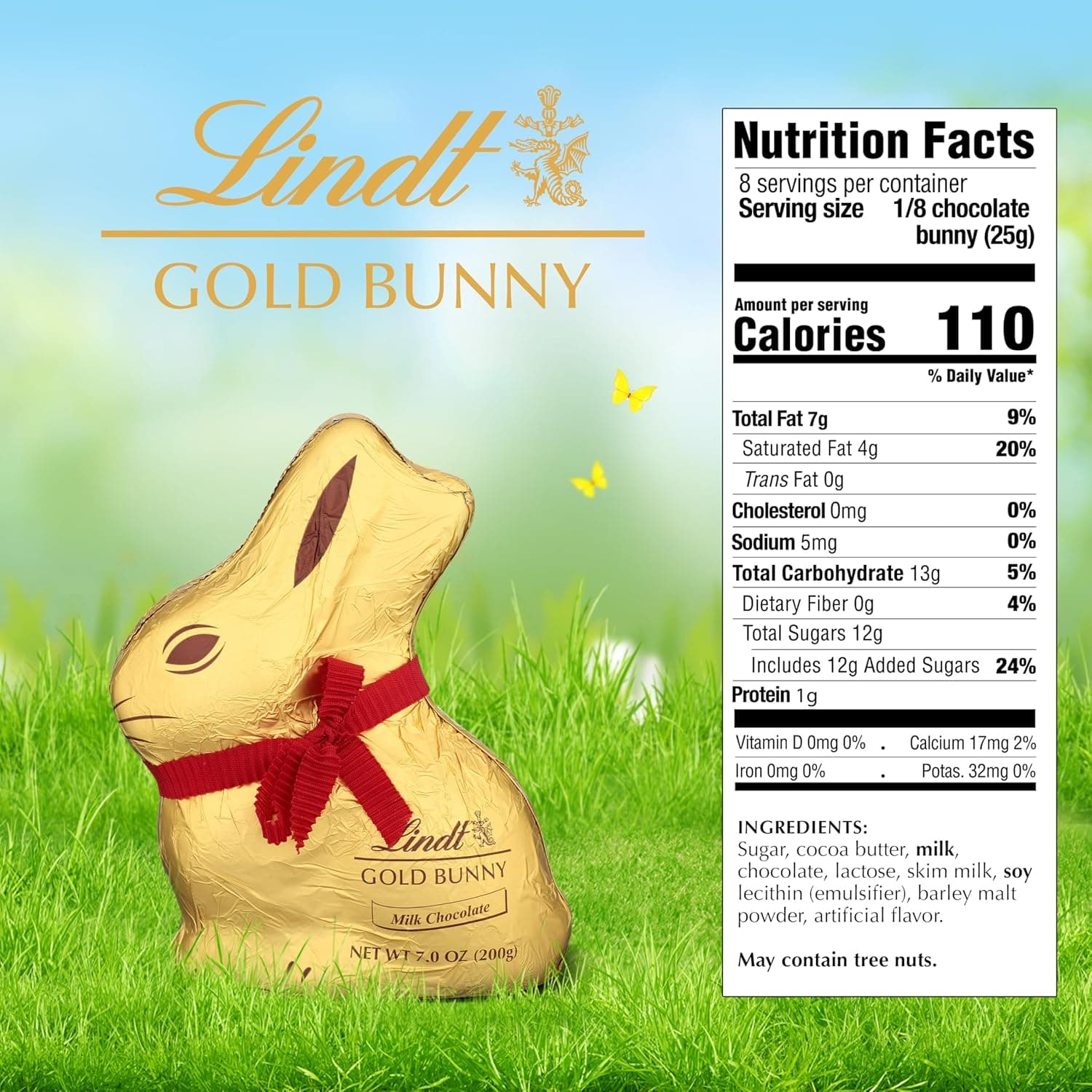 Lindt Gold Bunny Milk Chocolate, 7 Ounce thumbnail 2