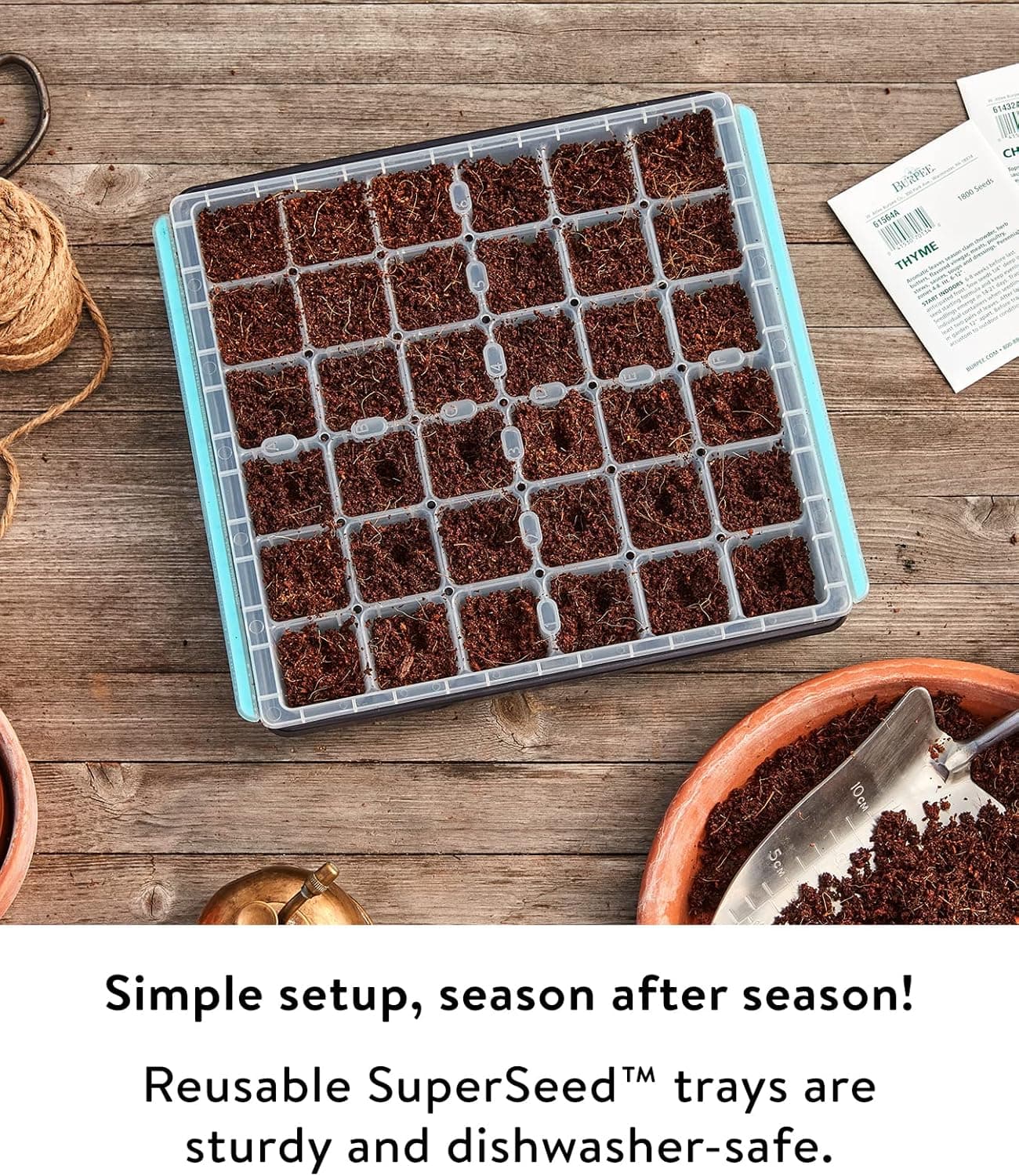 Burpee SuperSeed Seed Starting Tray | 36 Cell Reusable Seed Starter Tray | for Starting Vegetable, Flower &amp; Herb Seeds | Indoor Grow Kit for Plant Seedlings | for Germination Success : Patio, Lawn &amp; Garden thumbnail 4