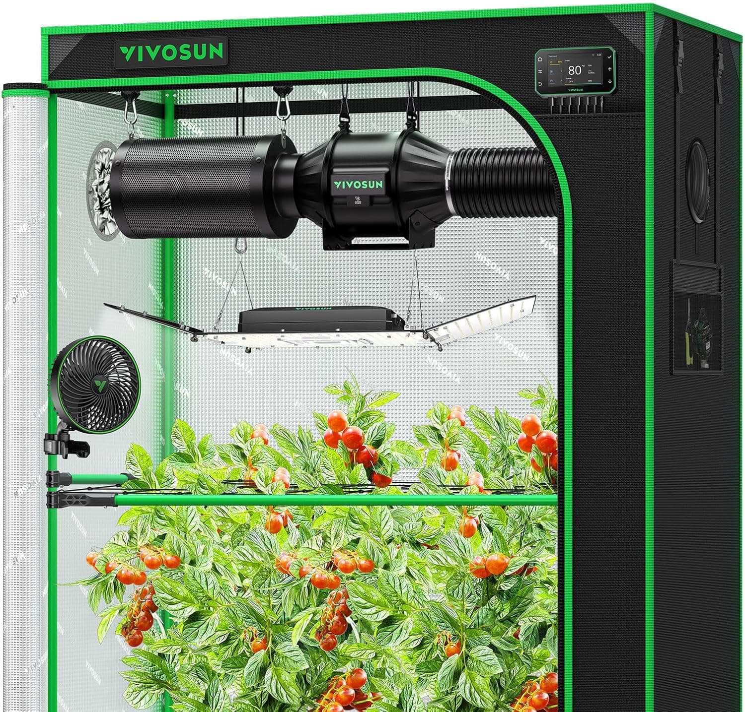 VIVOSUN Smart Pro Grow Tent Kit 2x4 with WiFi-Integrated GrowHub E42A+ thumbnail 2