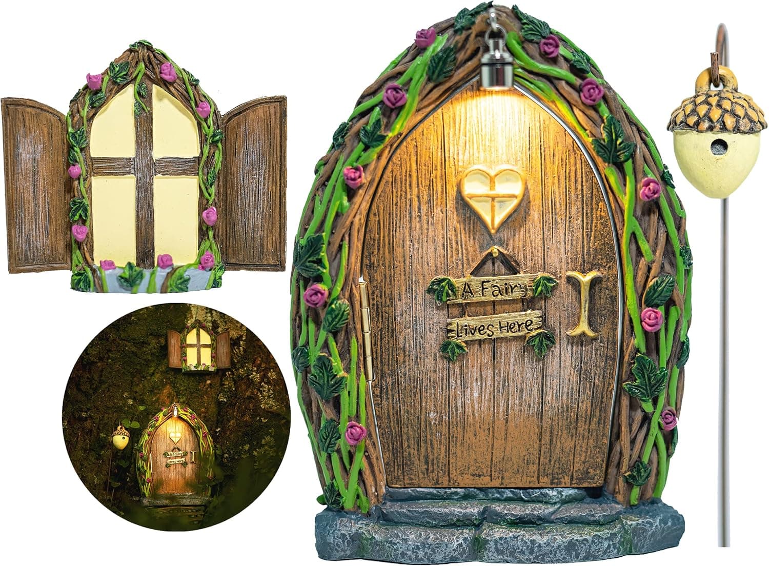 Opening Fairy Door and Window with Light — Spring Gift Ideas gift idea