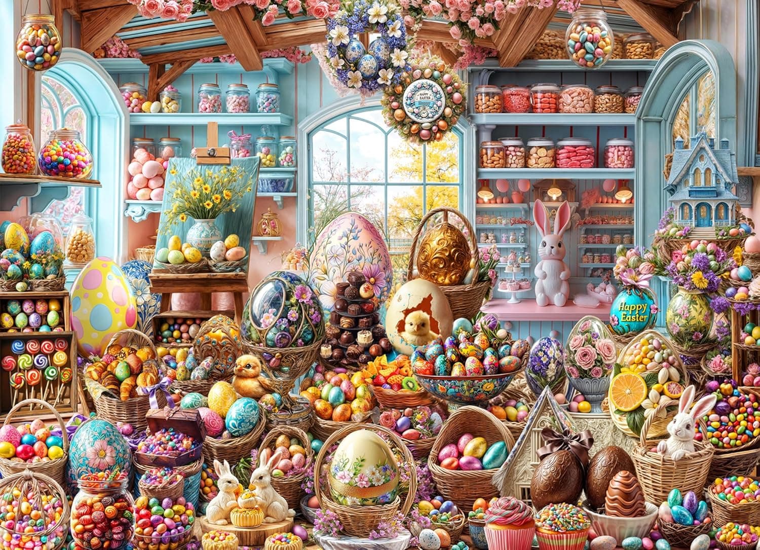 Easter Jigsaw Puzzles Family Activity - 1000 Piece Gift