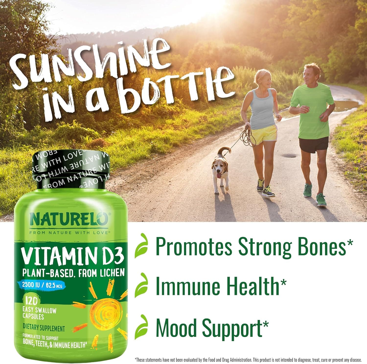 NATURELO Vitamin D3 - 2500 IU Plant-Based from Lichen thumbnail 4