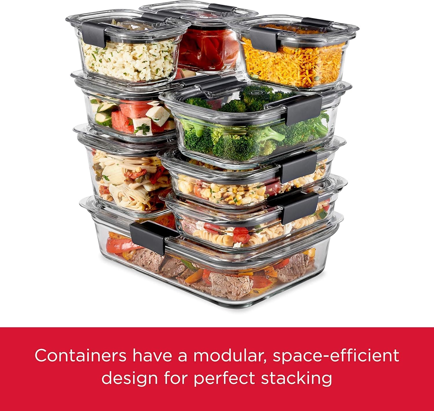 Rubbermaid Brilliance Glass Food Storage Set of 4 Containers thumbnail 5