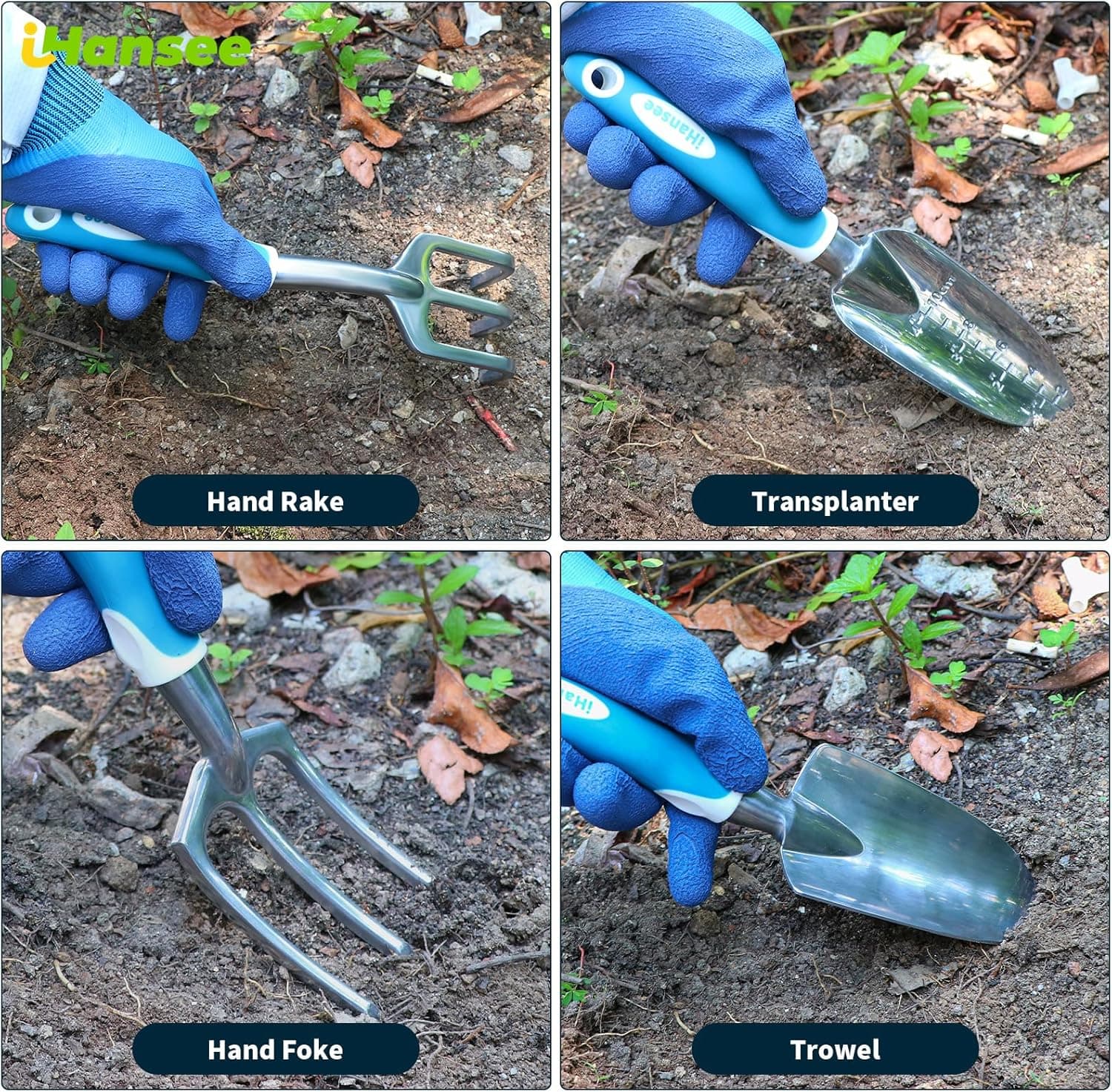 Blue Garden Tool Set for Women - 12-Piece Starter Kit thumbnail 3